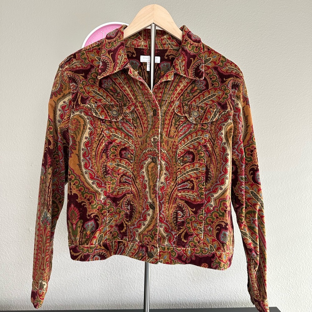 Charter Club Multicolor Paisley Jacket